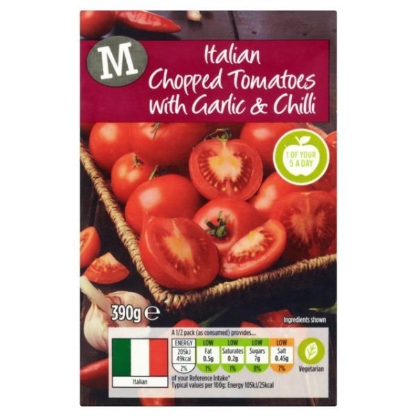 Morrisons Chopped Tomatoes with Garlic and Chilli