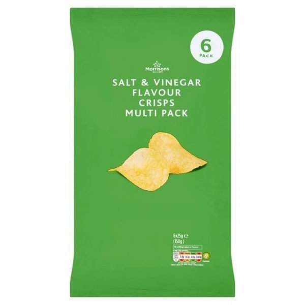 Morrisons Salt & Vinegar Crisps 6PK-20644