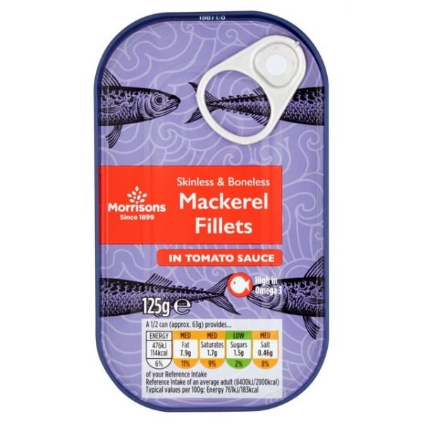 Morrisons Mackerel Fillets In Tomato Sauce