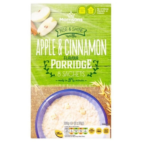 Morrisons Apple and Cinnamon Porridge 8 Sachets