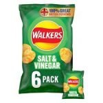 Walkers Salt and Vinegar Crisps 6X25g
