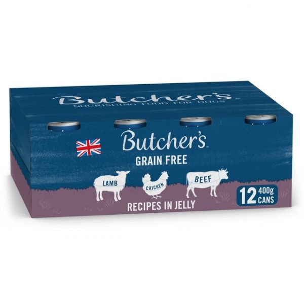 Butcher's Recipes in Jelly Dog Food Tins